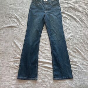 Wrangler Womens High-Rise Bootcut Jeans Dark Wash Free to Stretch Size 6/28